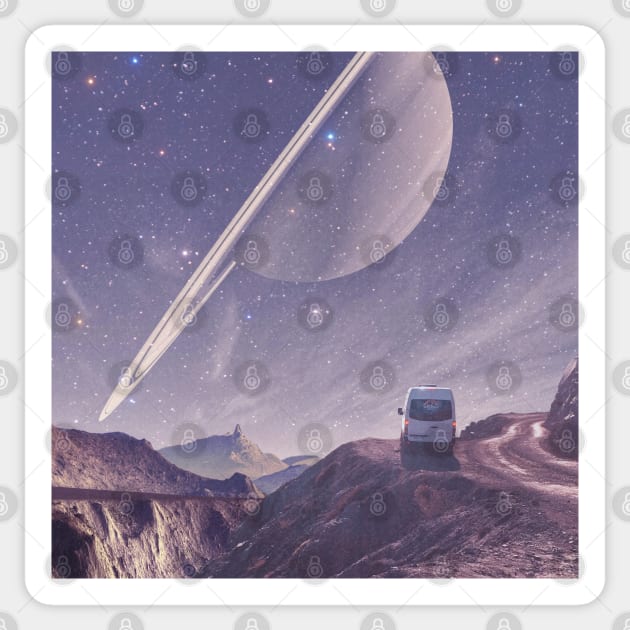 Road Trip to Space Sticker by RiddhiShah